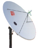 2.4 Meter Prime Focus Polar Mount Dish Antenna Rx/Tx C-Band Axisymmetric Series 1253